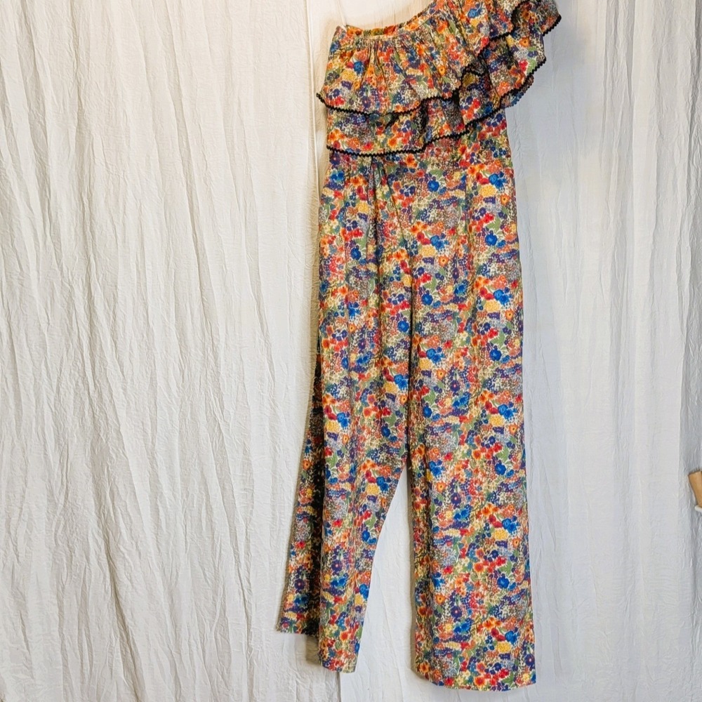J. Crew One-Shoulder Ruffle Jumpsuit in Liberty® Margaret Annie Floral Print 4